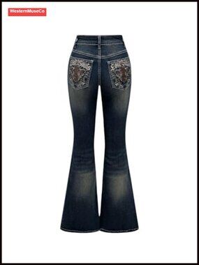 High Waist Stretchy Flared Bell Bottom Jeans